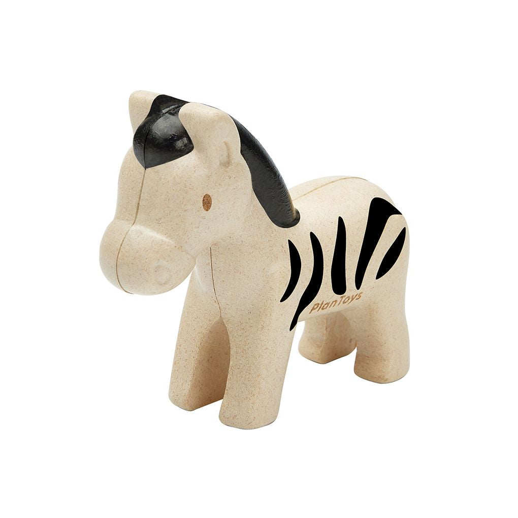 Wooden Zebra Figure