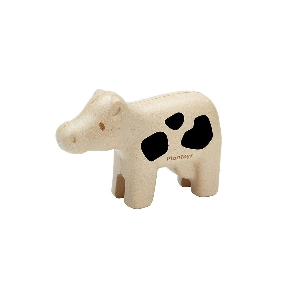Wooden Cow Figure