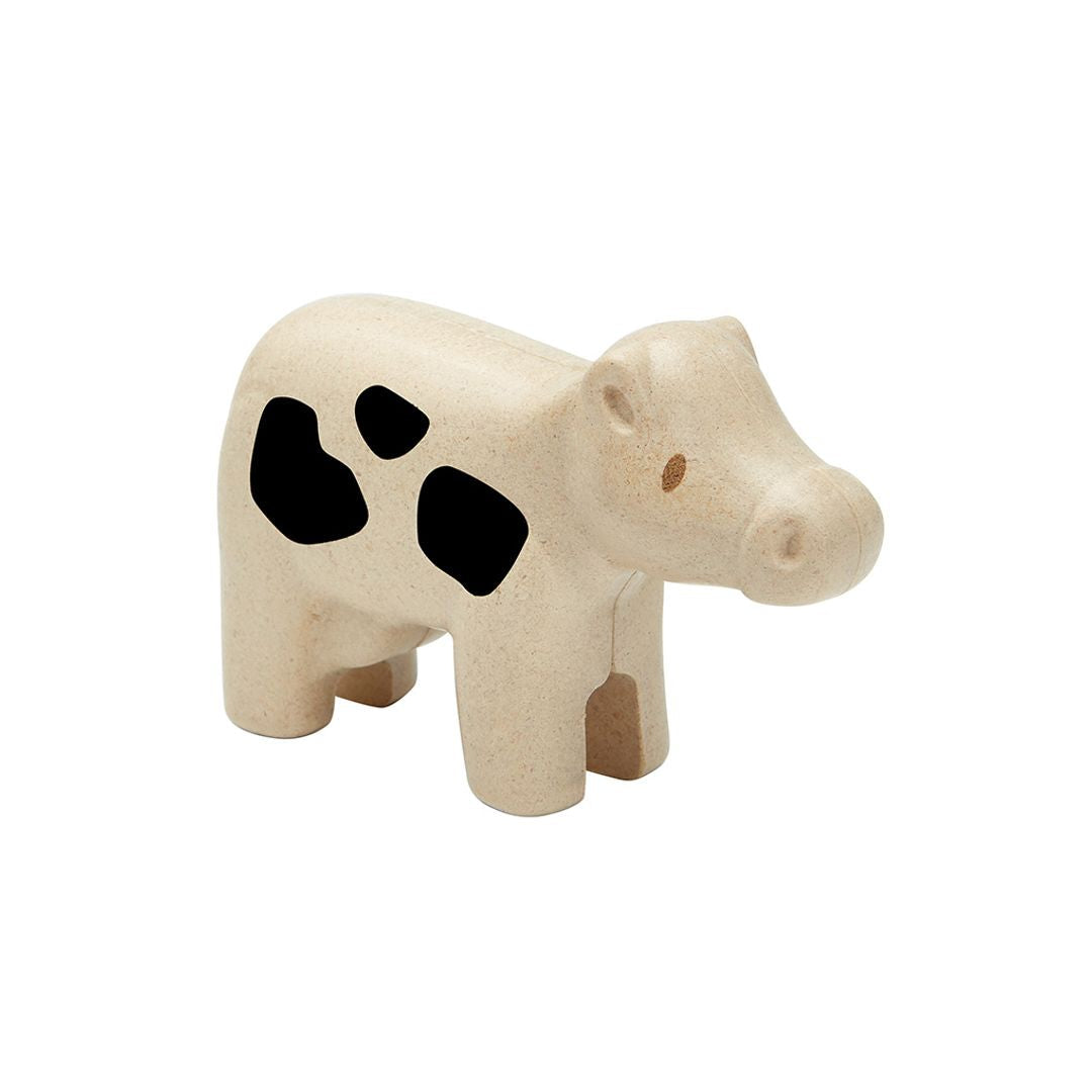 Wooden Cow Figure